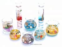 Jelly candles with  undersea sea-scape plants motif, wholesale manufacturer exports, directly from Thailand
