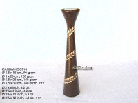 High goblet design mango wood candle holder with hand carved design CANDM-HGC114 - manufacturer, exporter, wholesale directly from Thailand, JediCreations