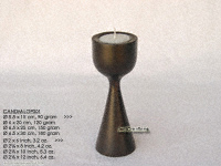 Low goblet design mango wood candle holder inplain simple black CANDM-LGP001 - manufacturer, exporter, wholesale directly from Thailand, JediCreations