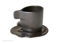 Ceramic Designer Coffee Cup CRMA-103 Metal Black