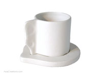 Ceramic Designer Coffee Cup CRMA-102 Soft White
