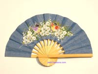 Hand fans, Saa paper fans, wedding fans with painted butterflies,birds, flowers designs - manufacturer, exporter, wholesale supplier directly from Thailand  - FANHA-204-10