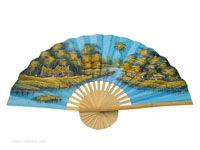 Oriental Wall Fans, Asian Wall Fans, Chinese Wall Fans manufacturer, exporter, wholesale supplier, Chiang Mai crafts, Thailand