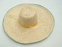 HATL-B101 - Bamboo Sun Hats: Ladies bamboo hat with colored bamboo ribbon, wholesale directly from Thailand, manufacturer exporter