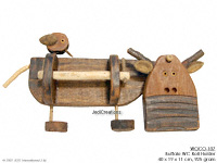 WOCO-106 - Buffalo WC Roll Holder - innovative wholesale wood, coconut, manufacturer exports JediCreations