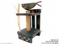 WOCO-110 - Fish WC Roll Holder - innovative wholesale wood, coconut, manufacturer exports JediCreations