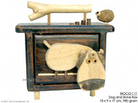 WOCO-111 - Dog and Bone Box - innovative wholesale wood, coconut, manufacturer exports JediCreations