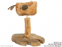 WOCO-116 - Fish WC Roll Holder - innovative wholesale wood, coconut, manufacturer exports JediCreations