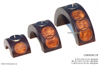 CAMA-BRC118 Magic Rings, wholesale mango wood candle holders; manufacturer artisans Thailand