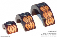 CAMA-BRC120 Long Kisses, wholesale mango wood candle holders; manufacturer artisans Thailand
