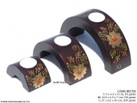 BRP108-A, wholesale mango wood candle holders; manufacturer artisans Thailand