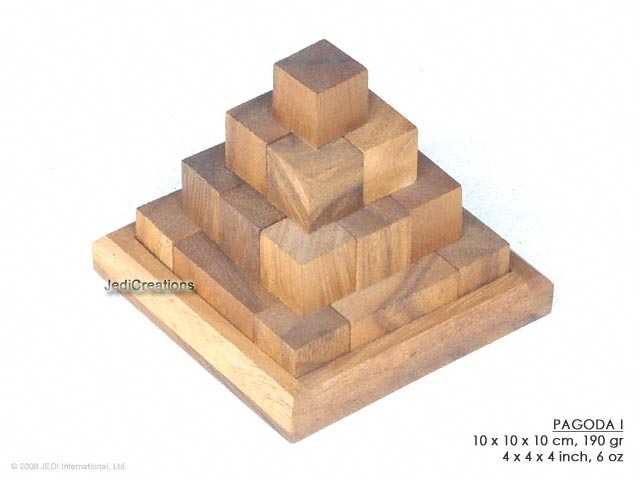 Pagoda I: wholesale block puzzles, manufacturer exports, Thailand