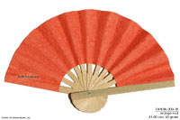 orange-red solid colors wholesale hand fans, manufacturer wholesale, Thailand direct.
