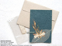 Click for larger image: SAACA-RL004A6 blue - Mulberry paper greeting cards