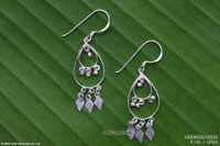 LANNASIL-ER105 Silver Earrings; handmade in Thailand