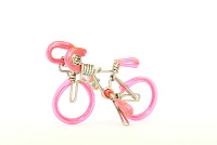 Wholesale Mini Wire Art Road Racing Bikes - Pink