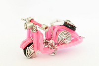 Wholesale Mini Wire Art Scooters - Pink